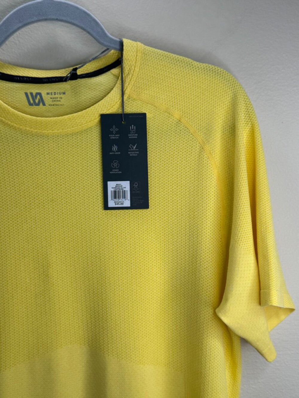 VRST Men's Circuit Seamless Short Sleeve Tee Medium Lightbeam Shirt